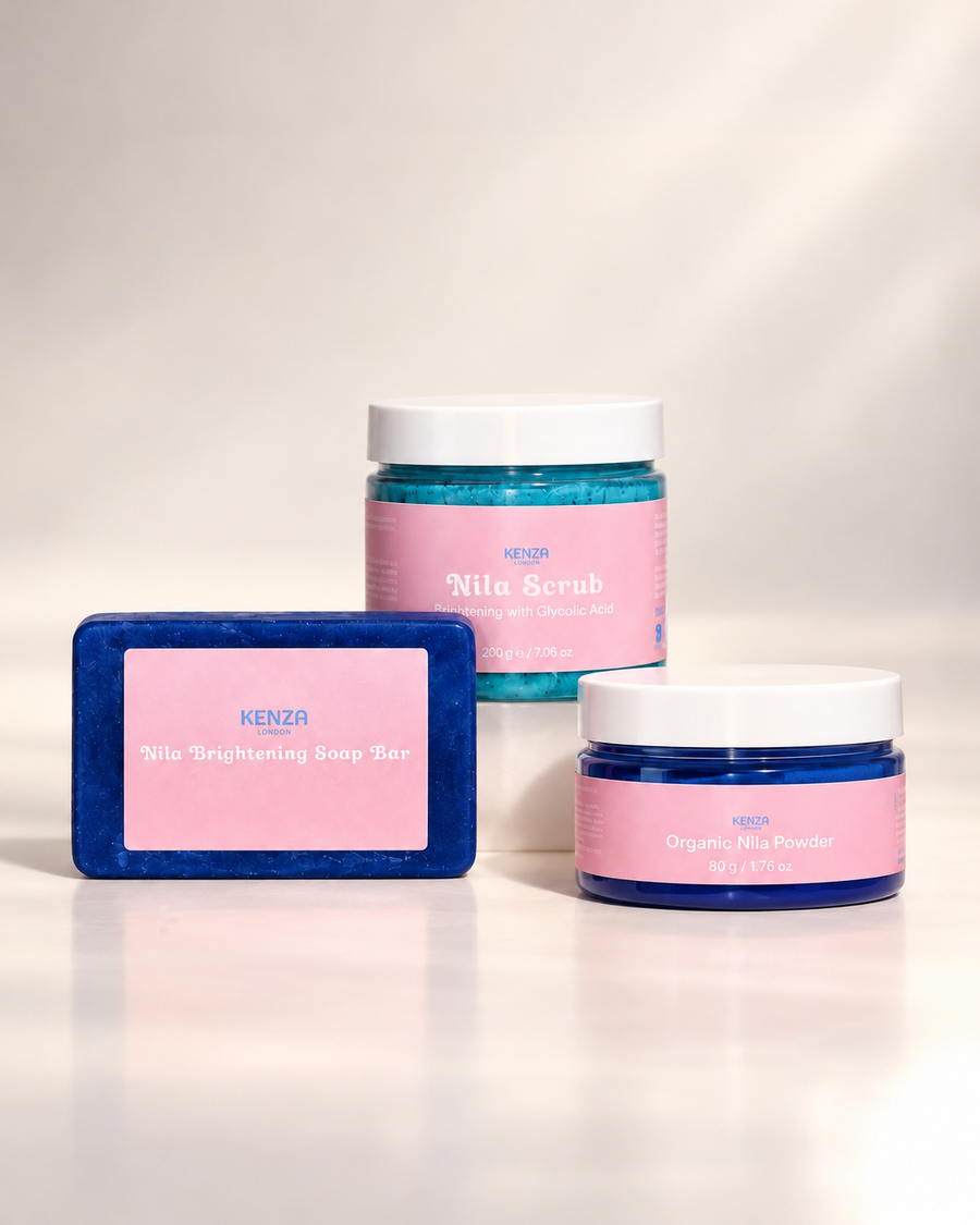 Nila Face Brightening Ritual - Bar, Glycolic Scrub & Powder Mask