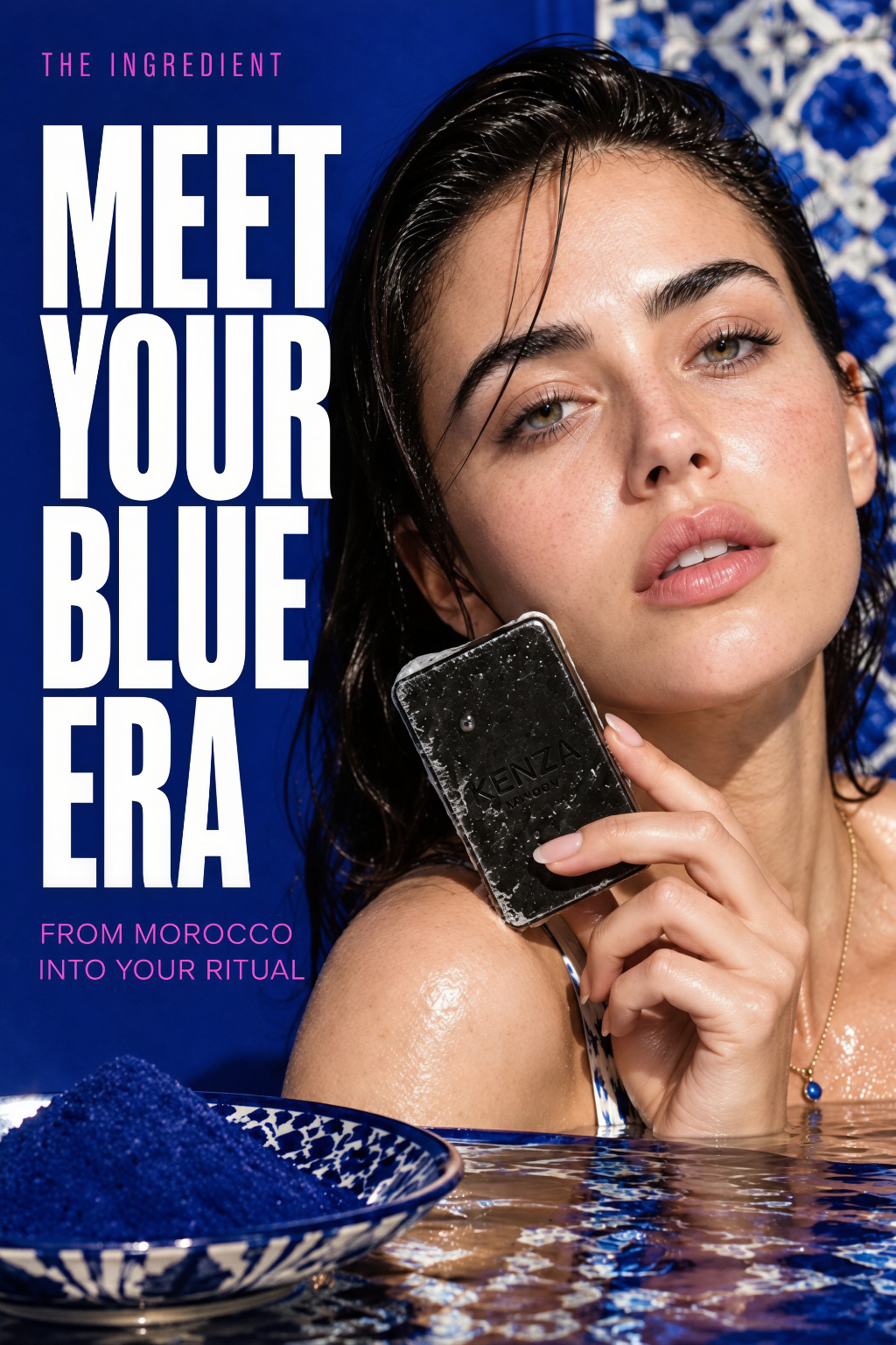 Meet your blue era — KENZA Blue Nila campaign