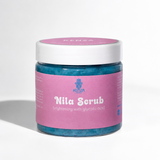 Kenza London Nila Brightening Scrub with glycolic acid, Moroccan Blue Nila exfoliator for face and body, 200g
