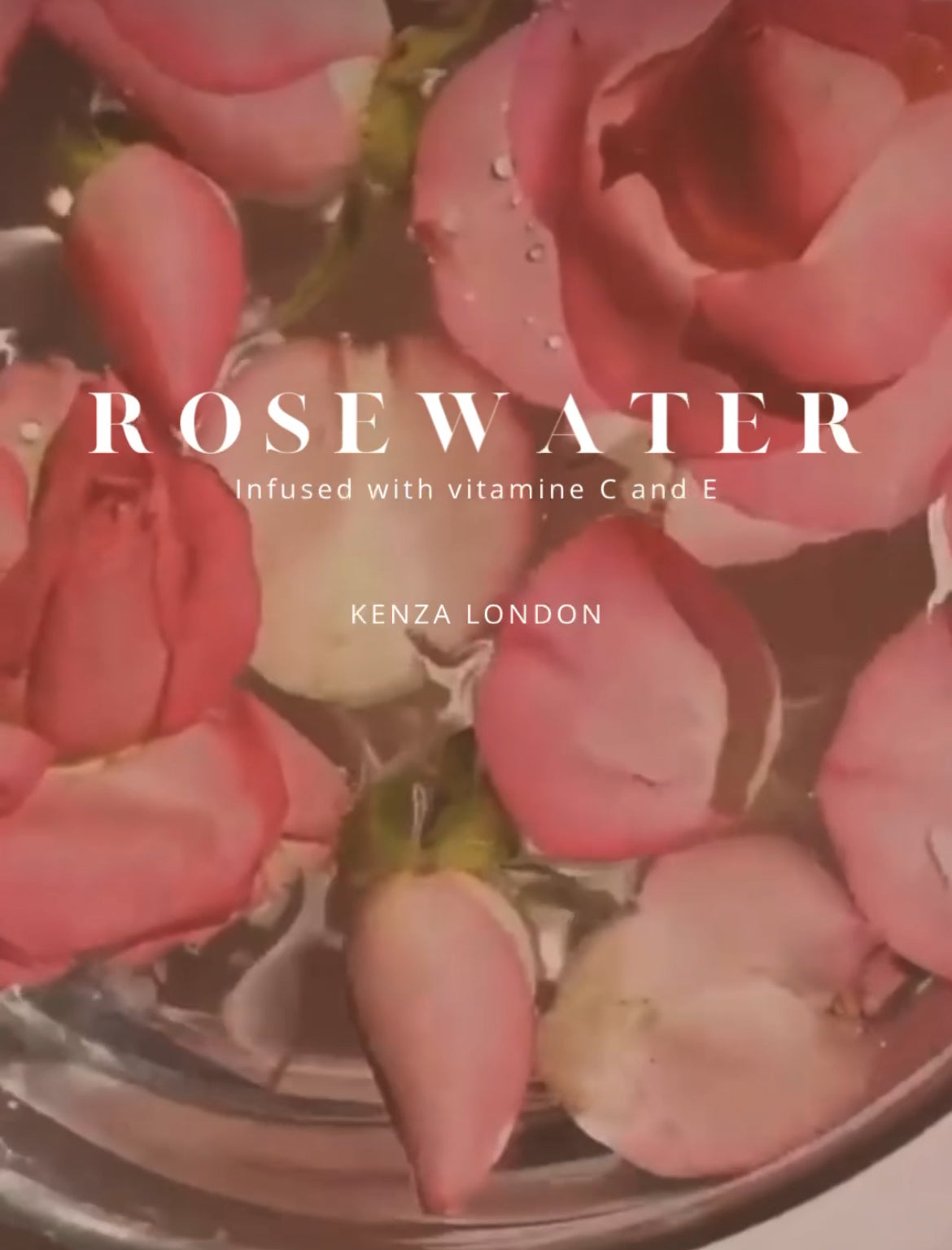 Organic Rosewater -  Enriched with Vitamin C and E - KENZA LONDON
