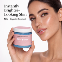 NILA Brightening Scrub + Glycolic Acid - face & body Glow Renewal -