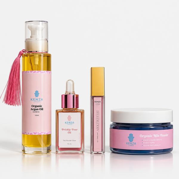 The Moroccan Beauty Icons - Akker Fessi Blush, Nila Powder, Prickly Pear Oil & Argan Gardenia Oil